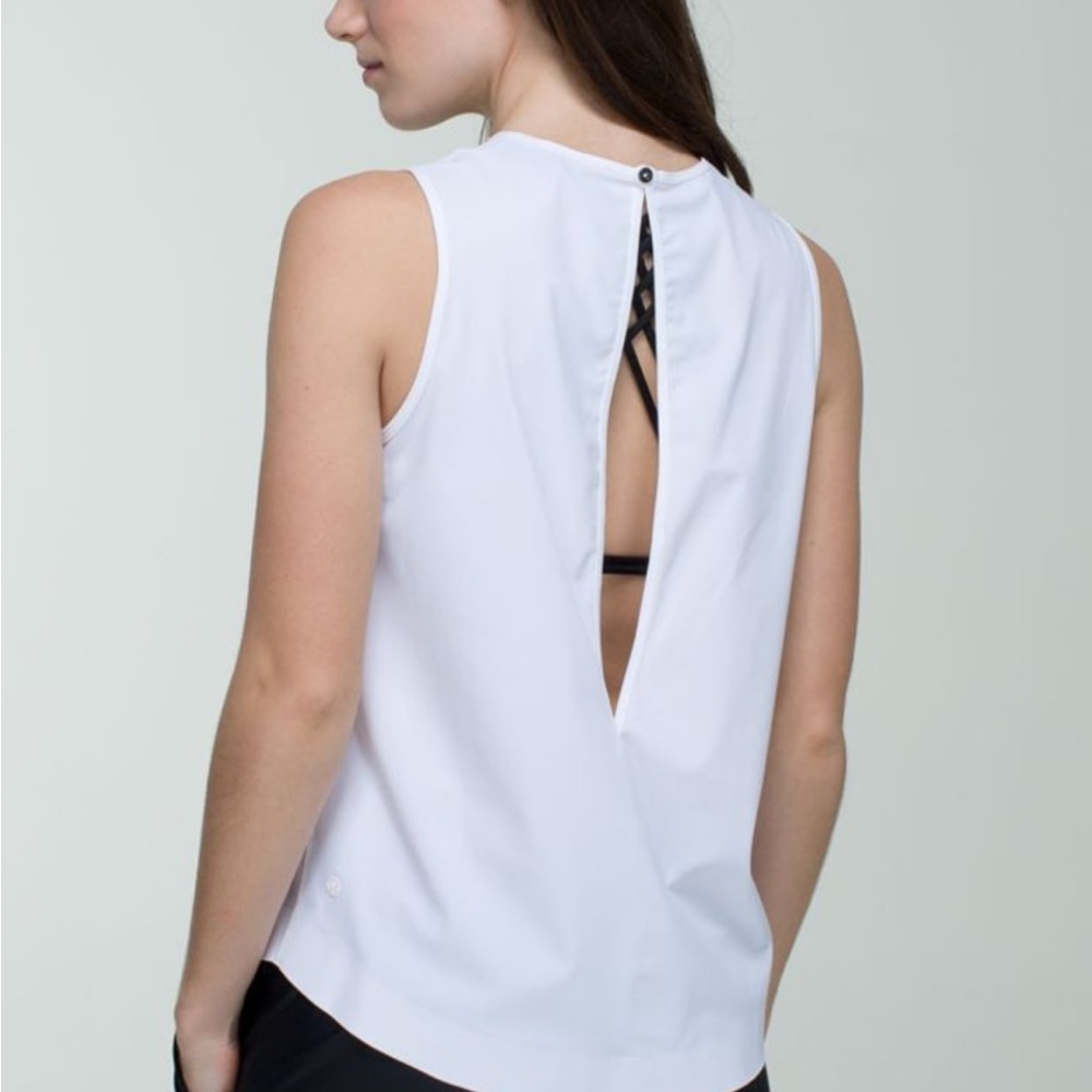 Lululemon Here To There Tank- White Sleeveless Top- Size S